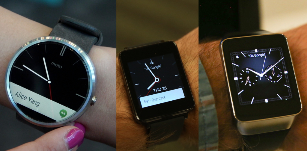 Compare Gear Live, G Watch and Moto 360