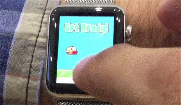 A Hacked Apple Watch Natively Run the Game Flappy Bird