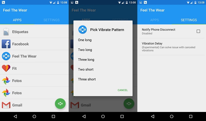 Feel The Wear Apps: Vibration Patterns on Your Android Wear