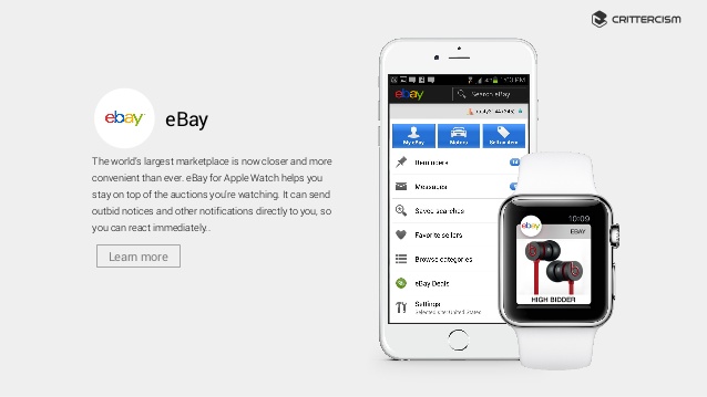 eBay Launches its App for Apple Watch, You Never Lose More Auction
