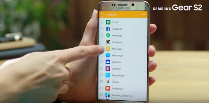 Add notification on Samsung Gear S2