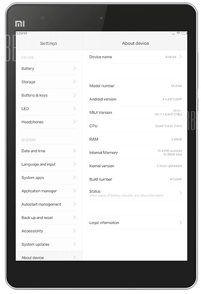 mi pad