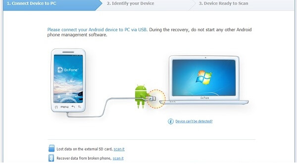 How to Recovery Deleted Data on Smartphone Internal Memory Step 1