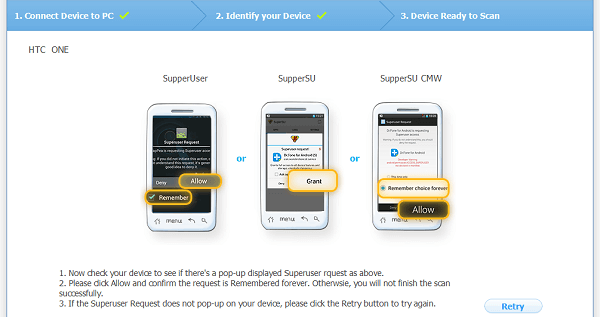 How to Recovery Deleted Data on Smartphone Internal Memory Step 4