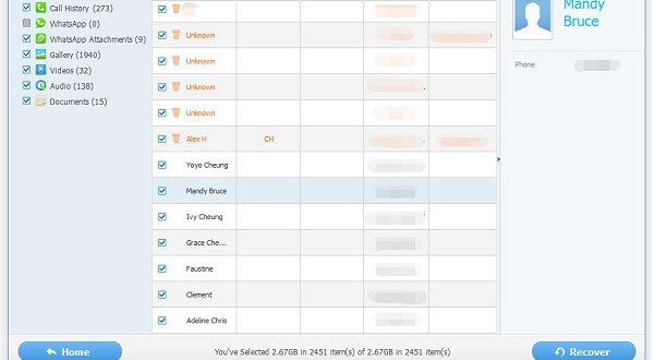 How to Recovery Deleted Data on Smartphone Internal Memory Step 5