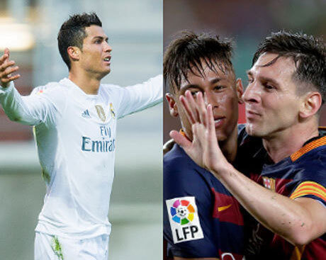 Ronaldo, Neymar and Messi. (gettyimages)