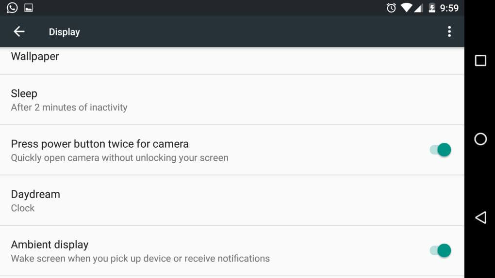 nexus 5x hidden features