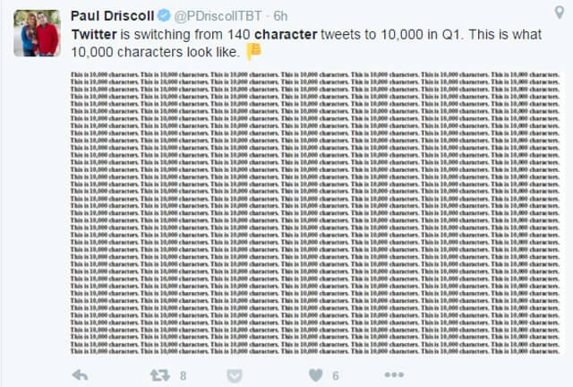 Funny Meme Chides 10 Thousand Twitter Character