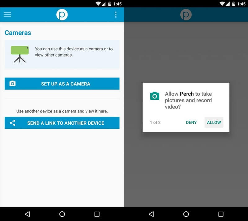 How to make CCTV using Android Smartphone with Perch Apps 3