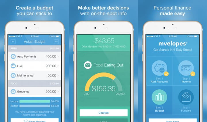 using numbers personal budget app on iphon