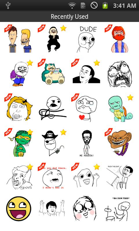 animated emojis for android - sms rage face