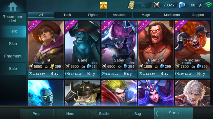 Mobile Legends Promo 50% Discount for Some Heroes - Roonby
