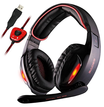 Sades SA902 7.1 Channel Virtual USB Surround Stereo Gaming Headset