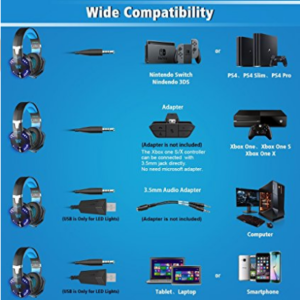 VersionTech G2000 Stereo Gaming Headset for PS4 Xbox One image 1