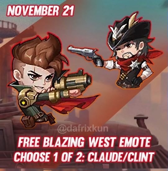 Free Sticker Event Blazing West Mobile Legends