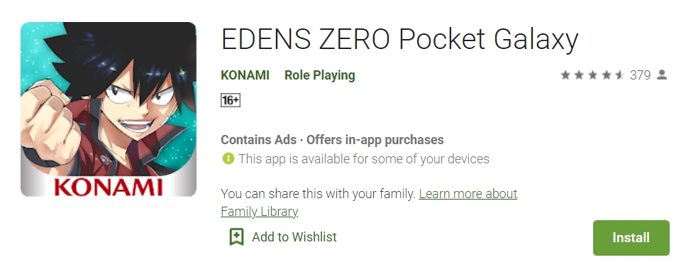 Download Eden Zero Pocket Galaxy