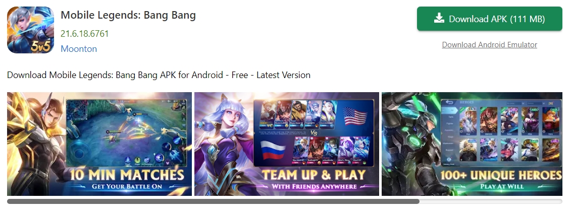 Mobile legends APK