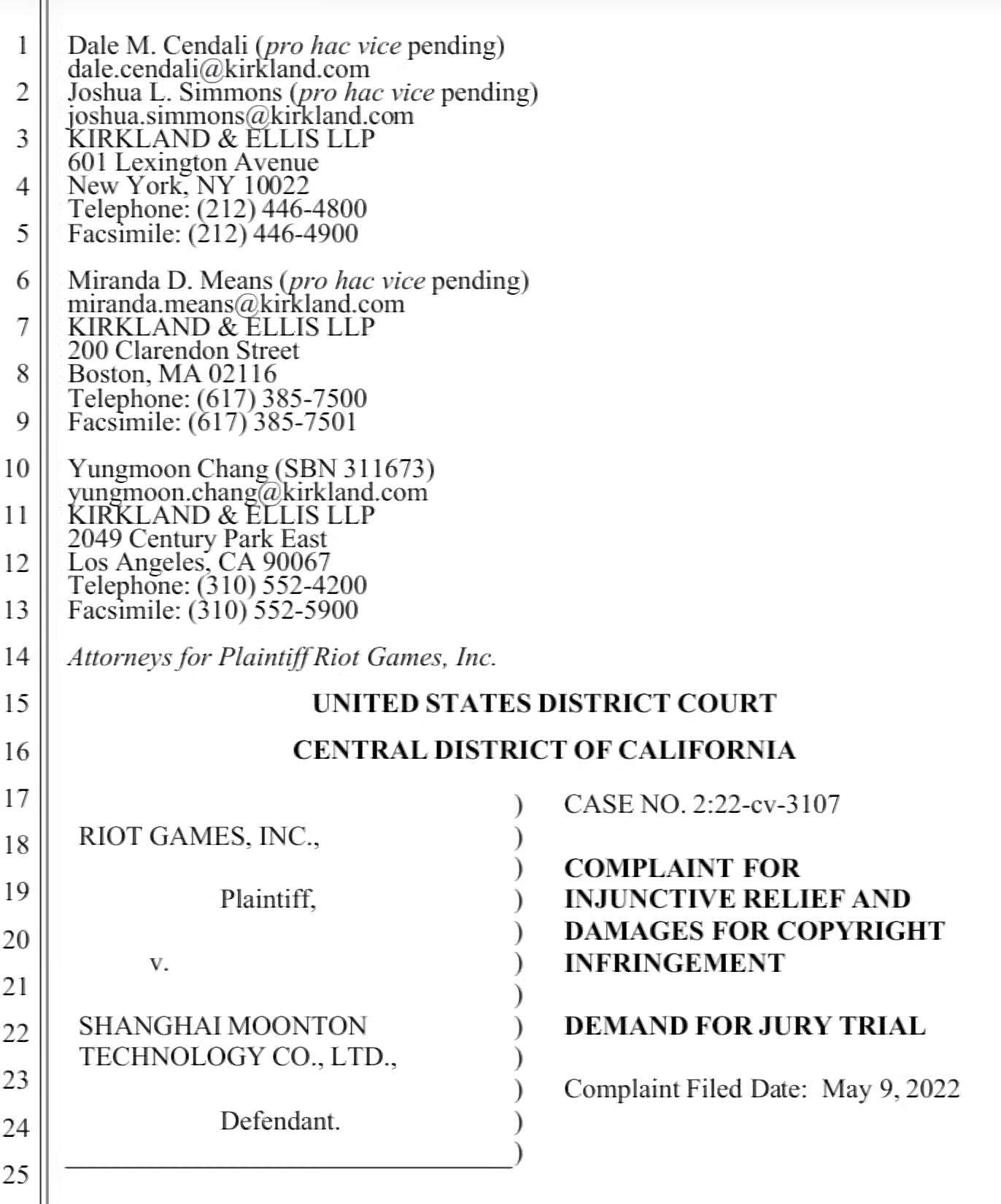Riot Games Sued Moonton