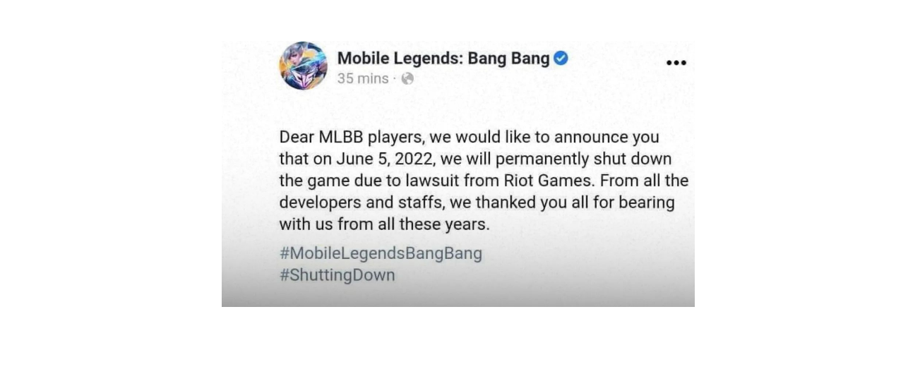 Mobile Legends Shutting Down
