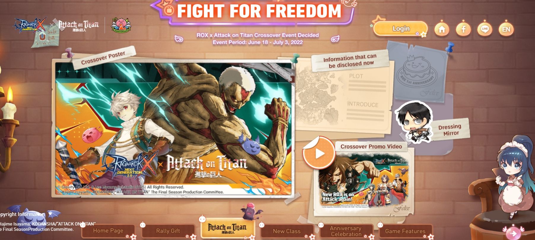 Ragnarok X Next Generation Attack on Titan