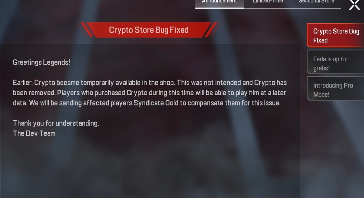 Apex Legends Mobile Crypto