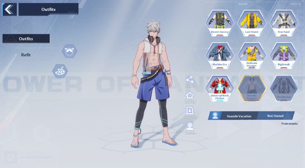 Tower of Fantasy Seaside Vacation Outfit