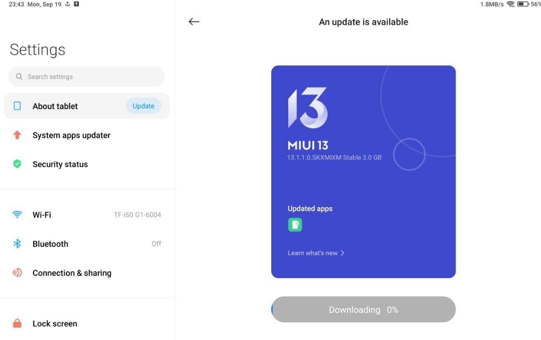 Xiaomi Pad 5 MIUI 13