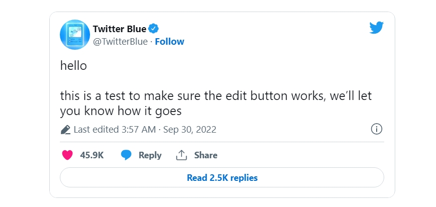 Twitter Edit Tweet