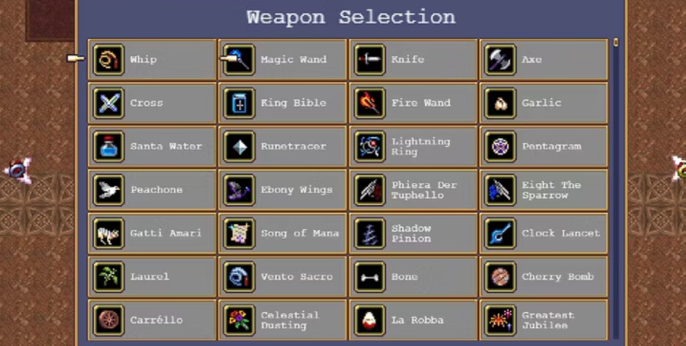 Best Vampire Survivors Weapons