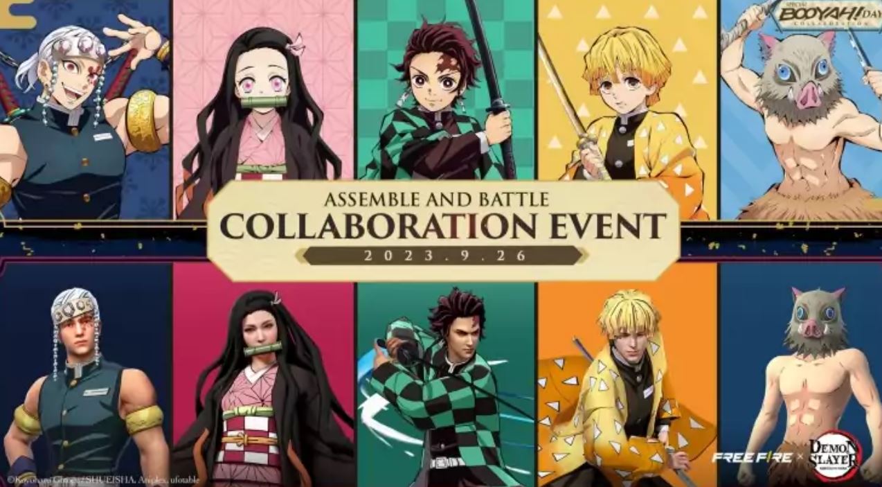 Mark your calendars for September 26, 2023, as Free Fire gears up for an epic collaboration with the renowned anime series, Demon Slayer.