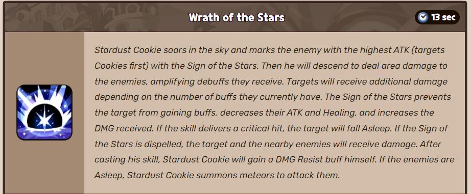 Stardust Cookie Skills: