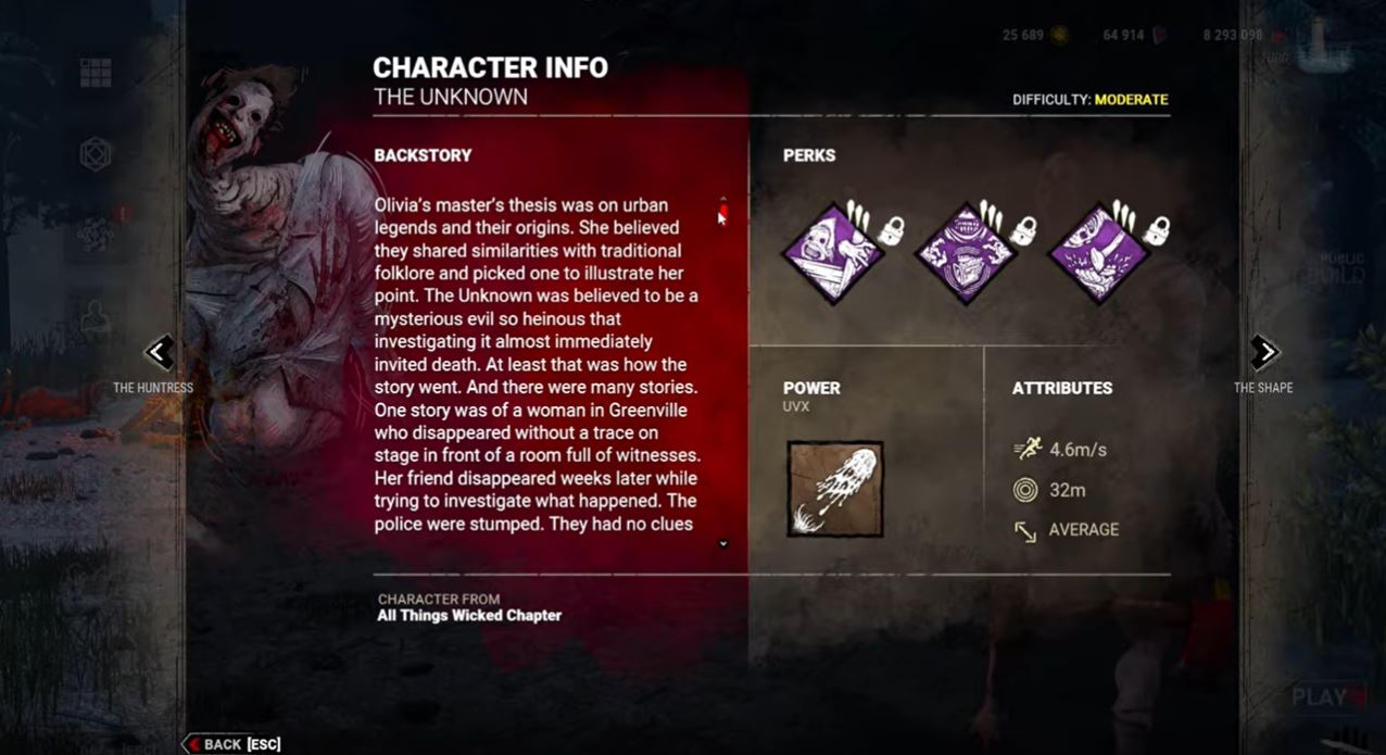 Dead by Daylight The Unknown