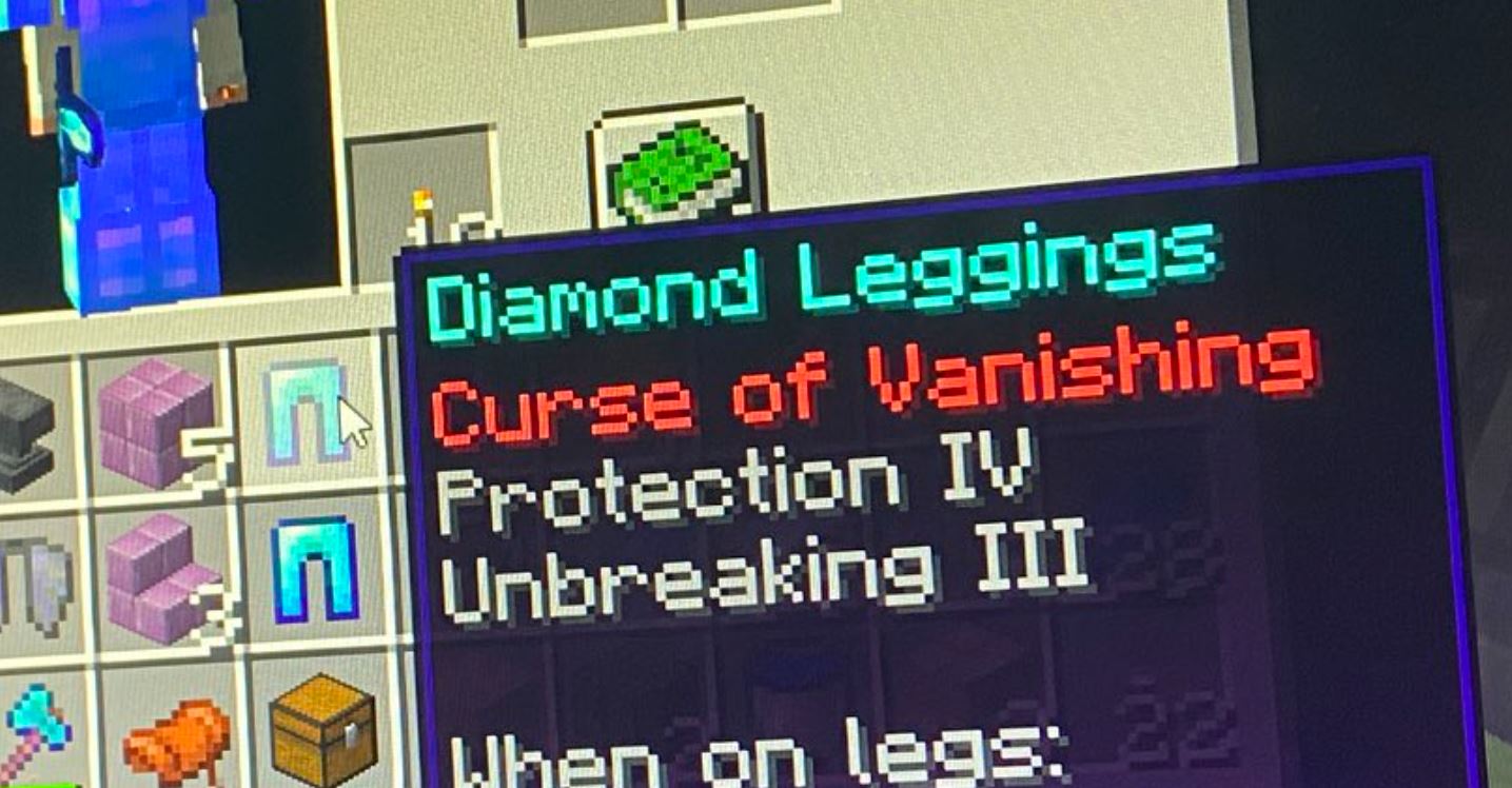 Curse of Vanishing Minecraft