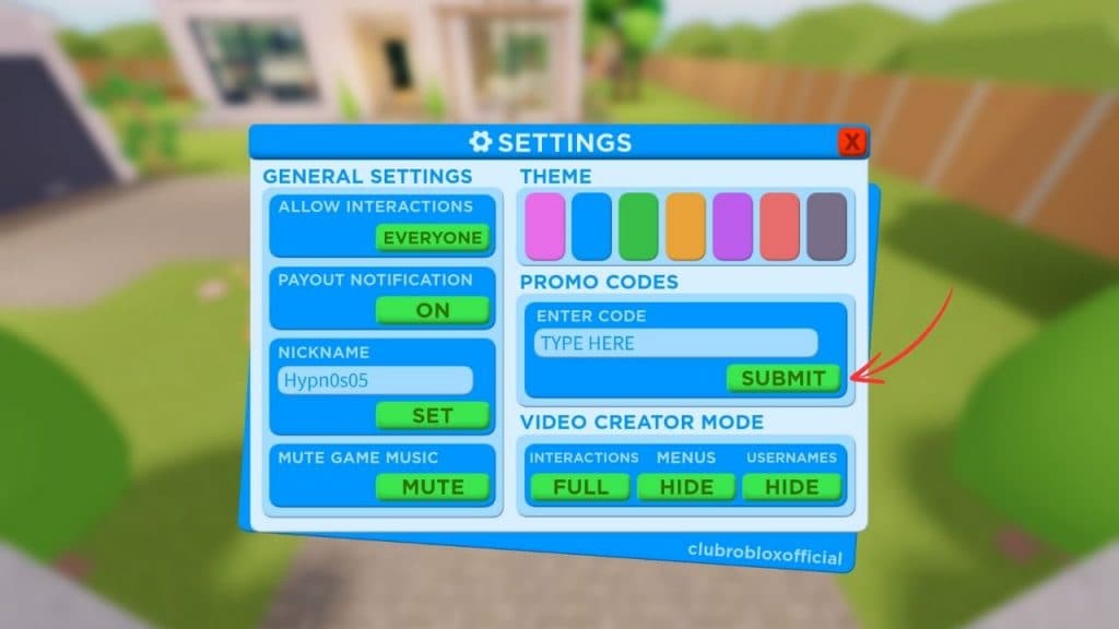 Club Roblox Codes