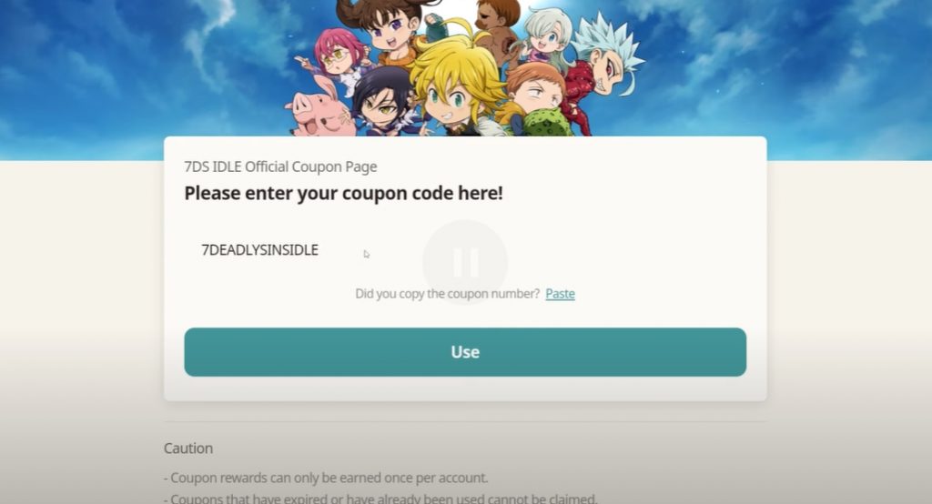 Seven Deadly Sins Idle Adventure Codes 