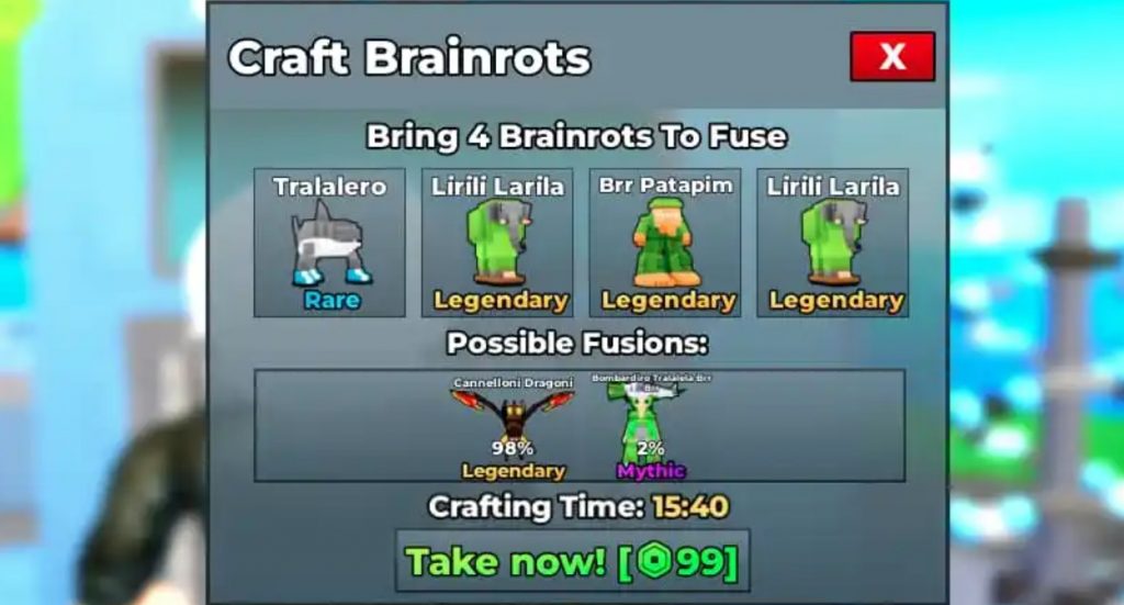 My Singing Brainrot Crafting Guide All Recipes and How to Get Mythic Brainrots!