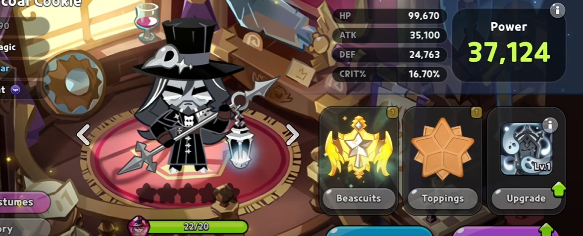 Charcoal Cookie Run Kingdom Build Guide Best Toppings & Beascuits!