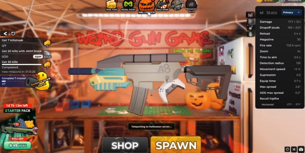 How to Get Rune & Key from Weird Gun Game Roblox Halloween Spotlight Event Guide!
