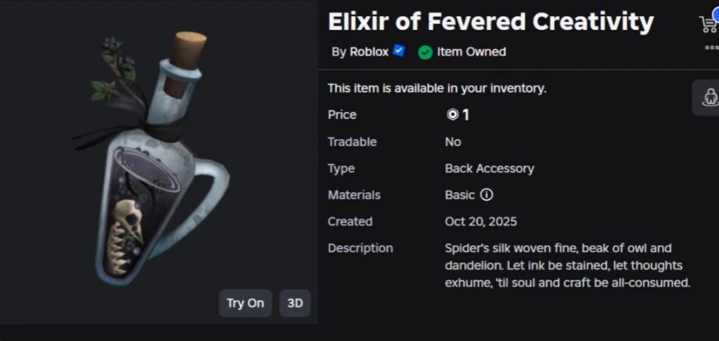 How to Get the Elixir of Fevered Creativity in Roblox Event Guide