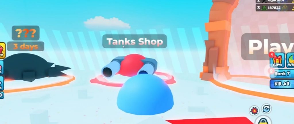Rail Gun build in Roblox’s Tank Game