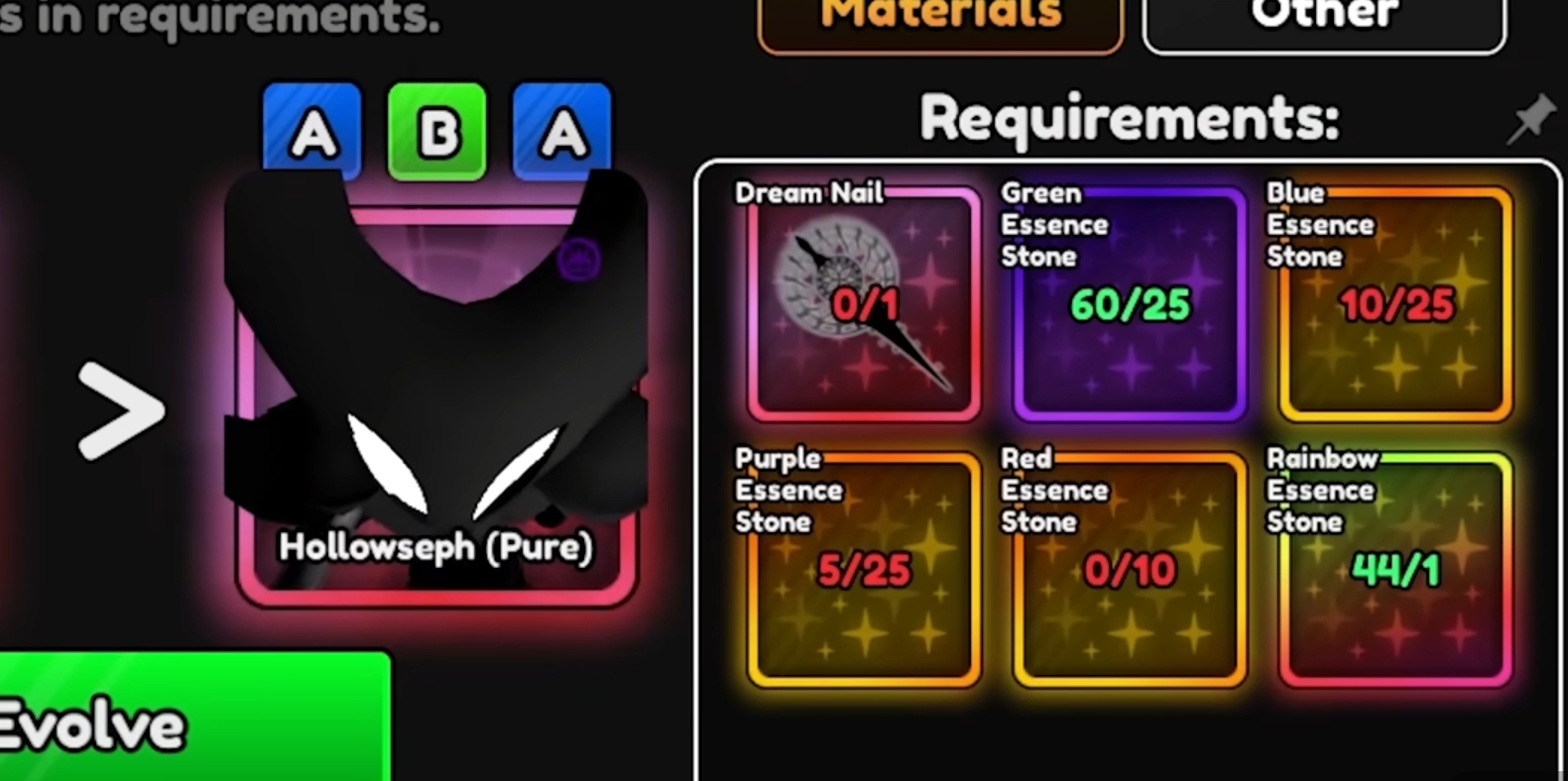 How to Evolve HollowSeph Pure Anime Vanguards Hollow Knight Guide