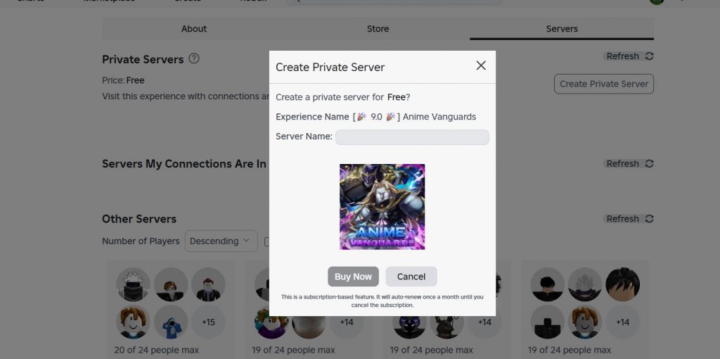 How to Make a Private Server in Anime Vanguards Guide