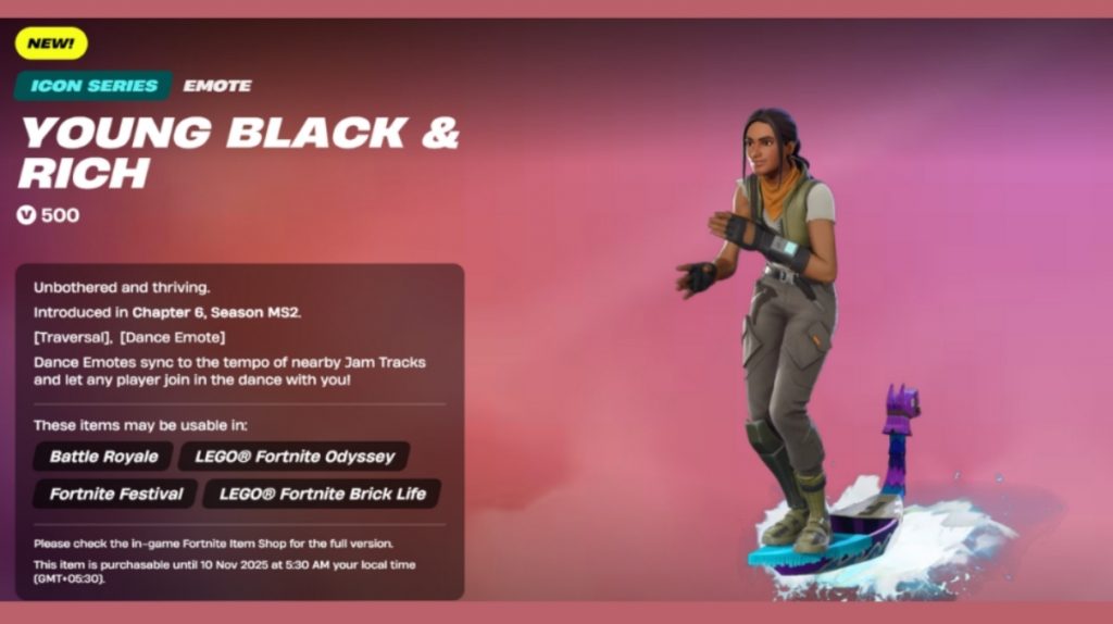 Fortnite Young Black & Rich Emote, How to Get the Aura Farming Dance!