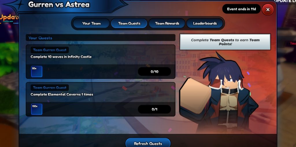 Anime Last Stands Gurren vs Astrea Event Guide How to Change Teams and Earn Points!