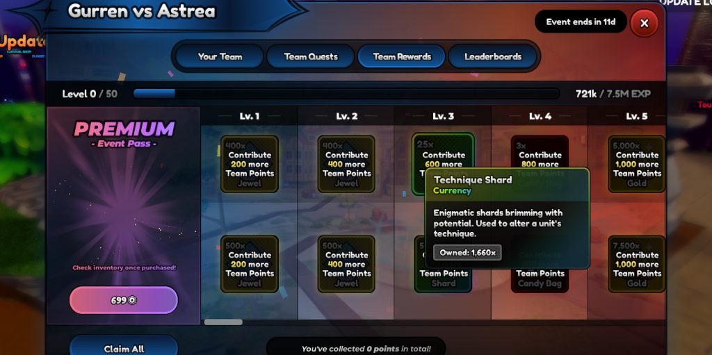 Anime Last Stands Gurren vs Astrea Event Guide How to Change Teams and Earn Points!