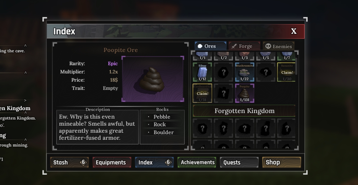 How to Farm Poopite Ore Fast & Easy in The Forge Guide