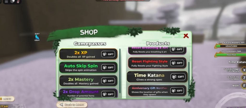Time Katana Weak Legacy 2 Guide, How to Get It, & Skill Breakdown