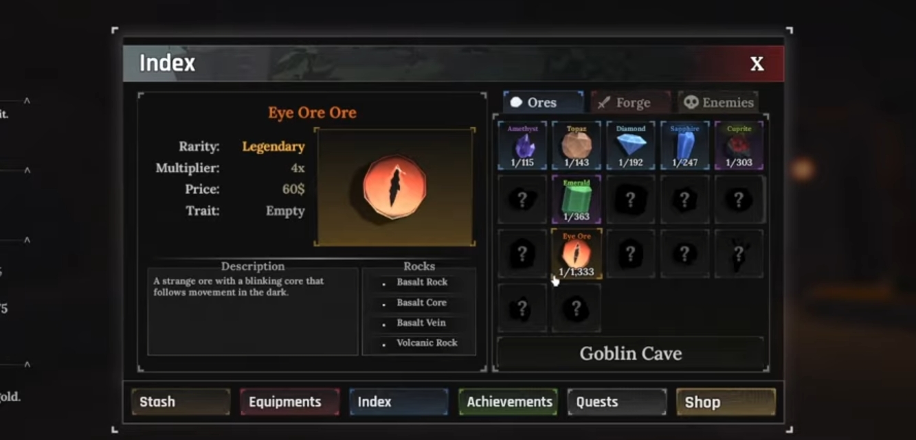 How to Farm & Get Eye Ore The Forge Guide!