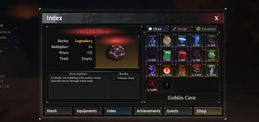 How to Get Legendary Magmaite in The Forge Roblox