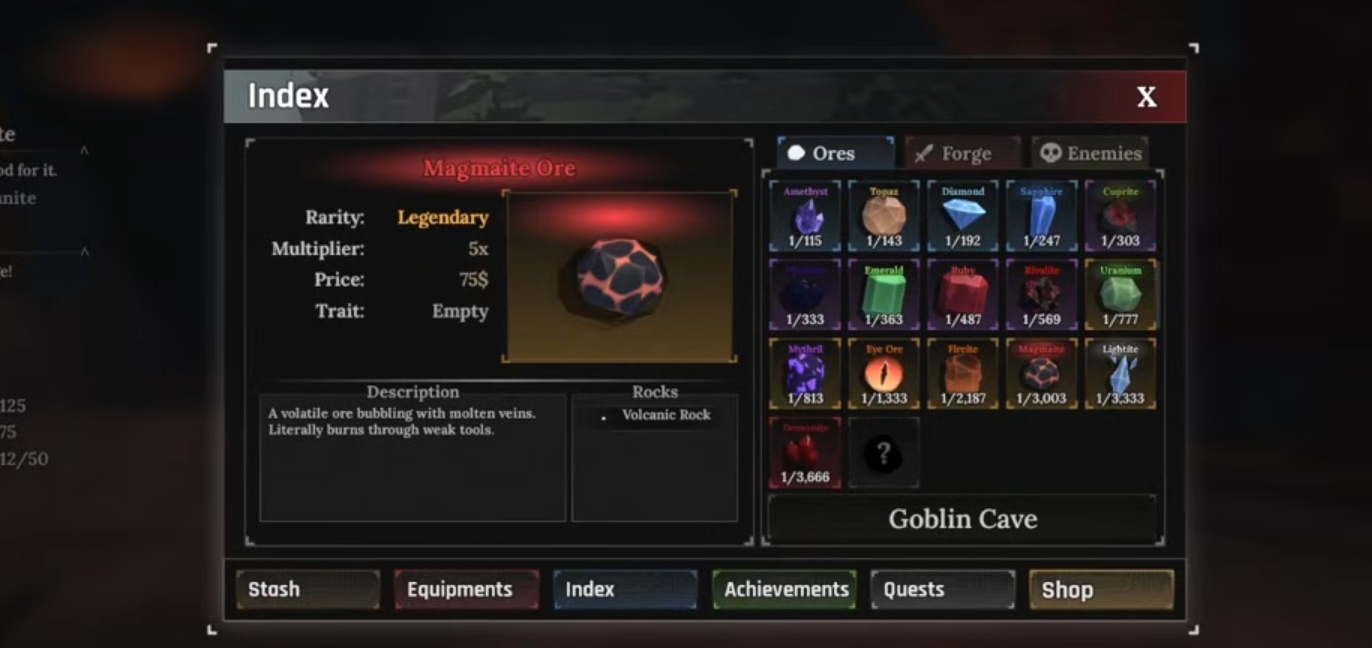 How to Get Legendary Magmaite in The Forge Roblox